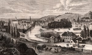 Epinal - Lorraine - gravering i "La France illustrée: geografi, historie, statistisk administrasjon" av V.A. Malt-Brown. 1884 av French School