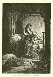 Eponina og Sabinus gjemt i et hvelv av French School