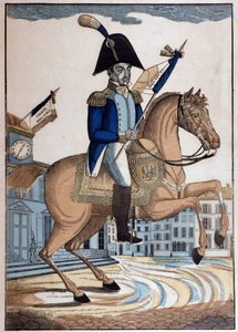 Ridesportrett av general Marie Joseph Gilbert Motie Motier, Marquis de Lafayette (1757-1834) (La Fayette), øverstkommanderende for nasjonalgarden i Frankrike av French School