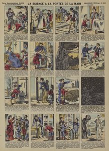 Hverdagsdemonstrasjoner av vitenskapelige prinsipper (farge litho) av French School