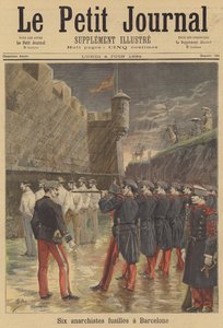 Henrettelse ved skytegruppe av seks anarkister i Barcelona av French School