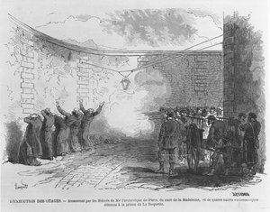 Execution of Georges Darboy, 24th March 1871 (engraving) av French School