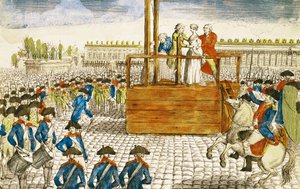 Henrettelse av Marie-Antoinette (1755-93) på Place de la Revolution, 16. oktober 1793 av French School