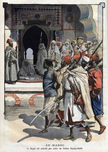 Henrettelse av Rogui Bou Hamara etter ordre fra Sultan Moulay Hafid i Fez, «The Little Journal»» fra oktober av French School