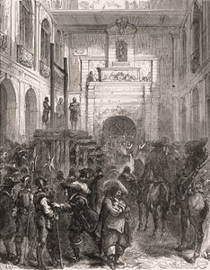 Henrettelse av marechal Henri II av Montmorency (Montmorenci) (1595-1632) i Toulouse i 1632. Gravering i "" Histoire De France En Cent-malerier av Paul Lehugeur "" 1891. av French School