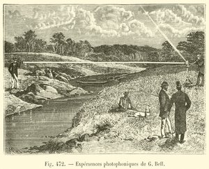 Opplev photophoniques de G Bell (gravering) av French School