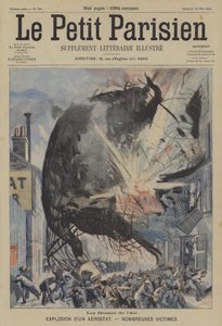 Eksplosjon av en ballong (farge litho) av French School