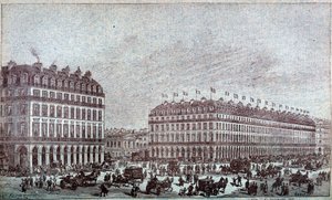 Utvendig utsikt over Louvre-varehusene av French School