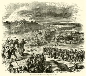 Extermination des Madianites (gravering) av French School