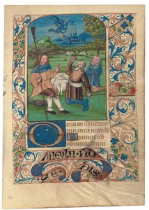 F. 37 Bebudelse til hyrdene, ca. 1480 av French School