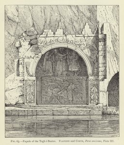 Fasade av Tagh-i-Bostan av French School