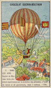 Mislykket forsøk fra Guyton de Morveau på å styre en ballong av French School