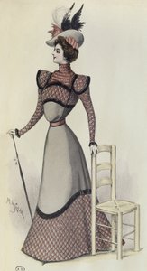 Moteplate, illustrasjon fra La Nouvelle Mode, 1897 av French School