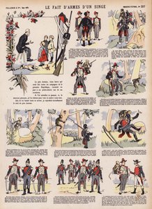 Armene til en ape (farge litho) av French School