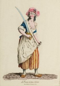 Kvinne Sans-Culotte, ca. 1792 (gravering) av French School