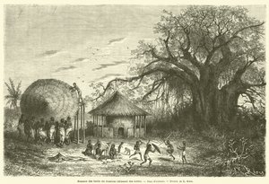 Kvinner fra bredden av Zambese-bygghyttene, Barneleker (gravering) av French School