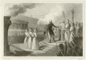 Fete de la Federation, 14. juli 1790 av French School