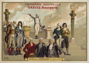Fete de la Federation, den franske revolusjonen, 14. juli 1790 av French School