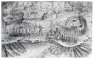 Fighting of Hurons, fra 