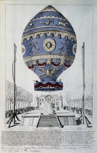 Pilâtre de Roziers første menneskeflukt 21. november 1783 av French School
