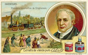 Første lokomotiv av Stephenson av French School