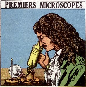 Første mikroskop: Huygens. av French School