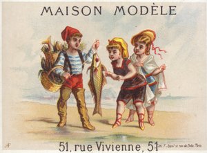Fisherman Showing Days Catch to Girls av French School