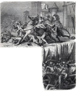 Firenze går inn i et opprør (de "åtte helliges krig") mot returen av den hellige beleiringen til Roma. Pave Gregoire XI Pierre Roger de Beaufort av French School