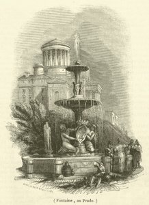 Fontaine, au Prado (gravering) av French School