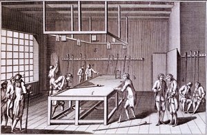 Form of Billiard spilt i Frankrike, midten av 1700-tallet av French School