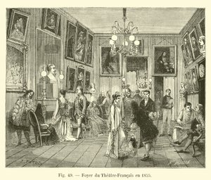 Foajeen til Theatre-Francais i 1855 av French School