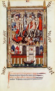 Fr 2092 f.42 Tredje flagellasjon av St. Denis og hans følgesvenner, fra Vie de St. Denis, 1317 av French School