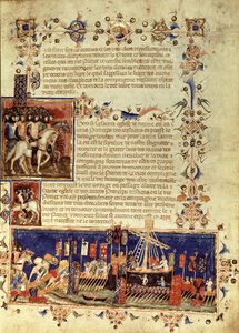Fr 4274 fol.6 Avgang til korstogene, 1352 av French School