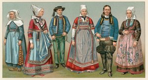 Frankrike kostyme av French School