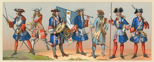 Frankrike XVII-XVIIIth Cent Costume av French School