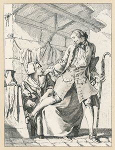 Frankrike XVIIIth Cent-kostyme av French School