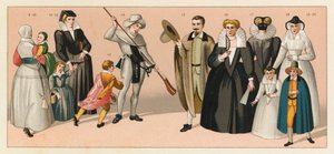 Frankrike XVIth Cent-kostyme av French School