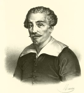 Francesco Albani eller Albano, portrett (gravering) av French School