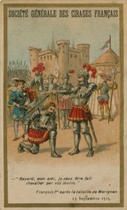 Francis I etter slaget ved Marignano av French School
