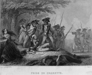Francois-Athanase de Charette de la Contrie (Francois Athanase: 1763-1796) - in “” Revolution francaise”” by Thiers. 19th century av French School