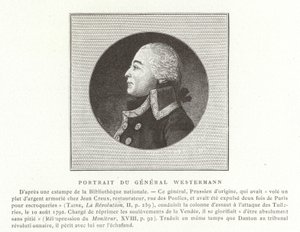 Francois Joseph Westermann , fransk politiker og general for de franske revolusjonskrigene av French School