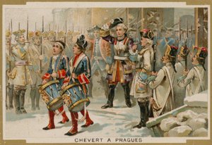 Francois de Chevert, fransk general, ved beleiringen av Praha, 1741 av French School