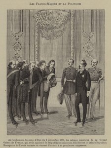 Frimurere og politikk (gravering) av French School