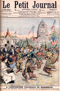 Fransk kolonialutstilling i Marseilles - Illustrasjon for Le Petite Journal, 24. juni 1906 (gravering) av French School