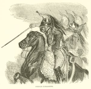 Franske Cuirassiers (gravering) av French School
