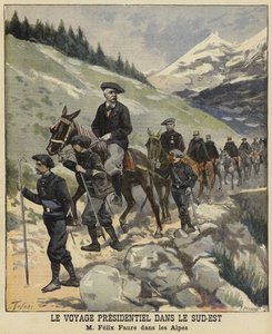 Frankrikes president Felix Faure i Alpene, 1897 av French School