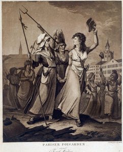 Fransk revolusjon: "" Parisian poissardes"" Trykk rundt 1789 Paris, Musee Carnavalet av French School