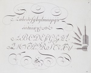 Fransk kalligrafi: "" Les vrays principes de l