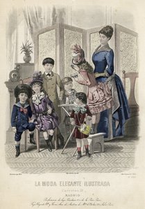 Fransk moteplate, sent på 1800-tallet