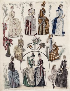 Fransk moteplate, sent på 1800-tallet av French School